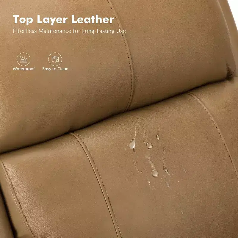 Irene 30.5 Wide Genuine Leather Manual Recliner with Rolled Arms Set of 2| ART OF LIVING DESIGNS