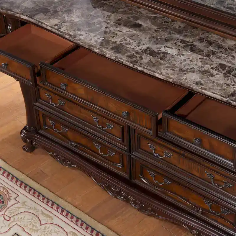 Furniture of America Eugene Traditional 6-Piece Solid Wood Panel Bedroom Set