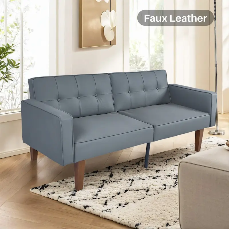 Futon Sofa Bed, Convertible Futon Couch Bed, Loveseat Sleeper Sofa, Daybed for Living Room, Apartment, Office