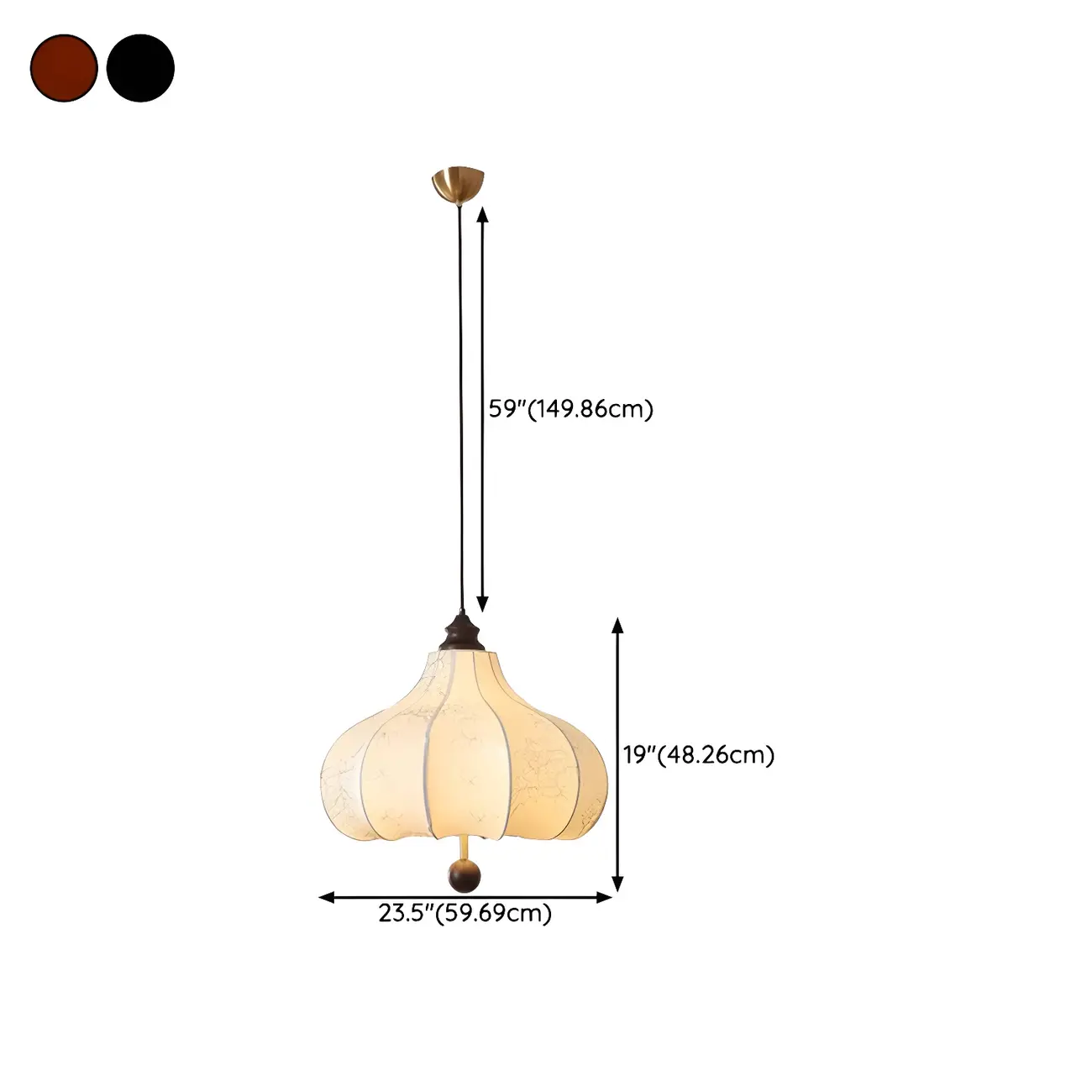 Traditional White Fabric Drum Shade Wooden Chandelier