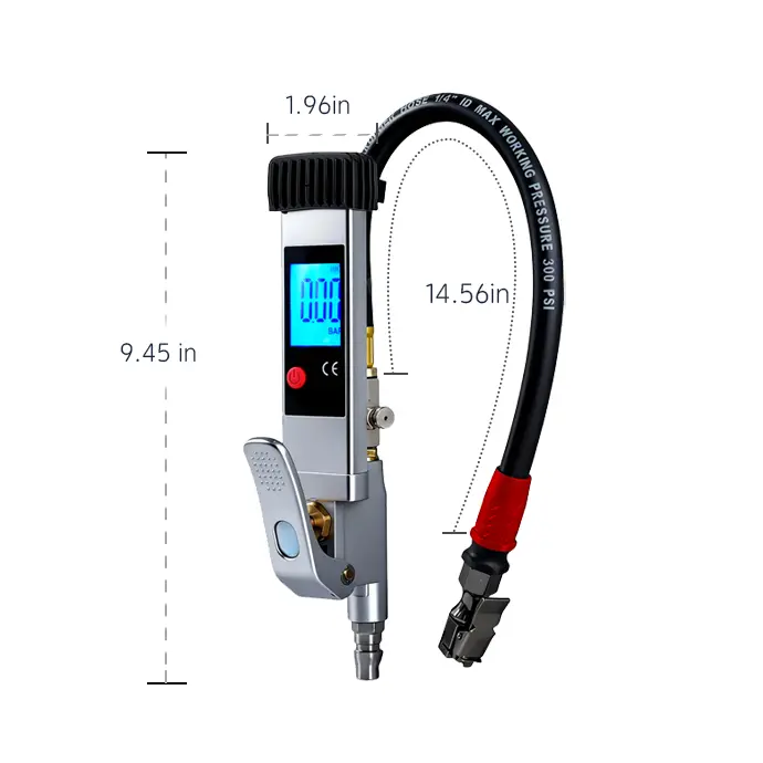 SEAPENG DP-708 Digital Tire Inflator Gauge, 5-255 PSI