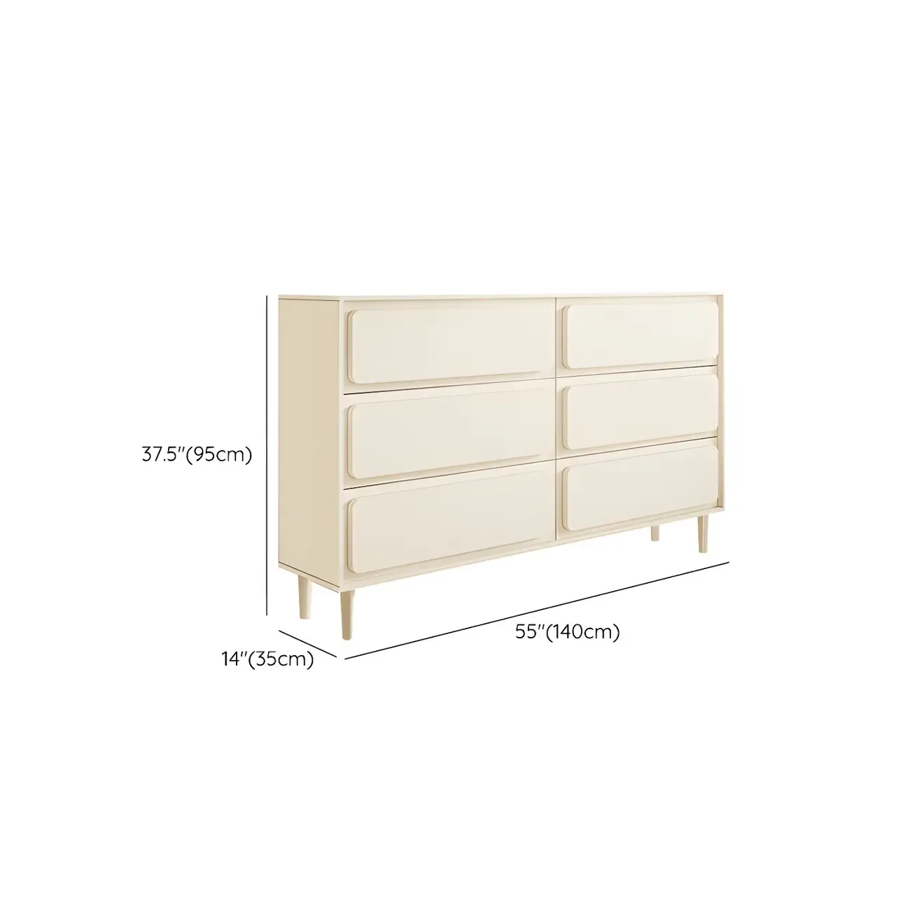 Modern White Wood Dressers & Chests with Soft Close Drawers