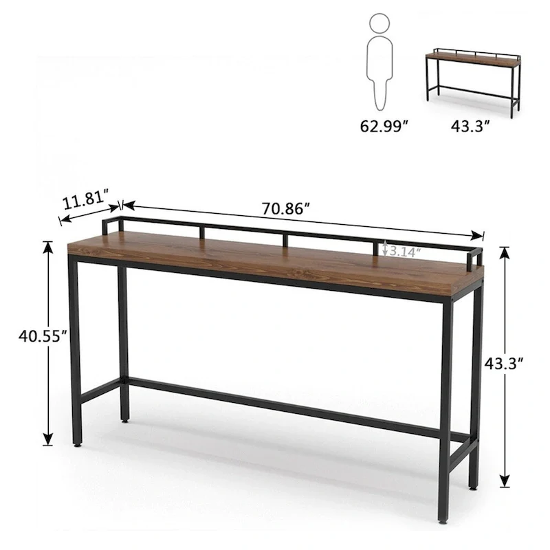 Narrow Console Table, Sofa Table Behind Couch, Hallway Entrance Table