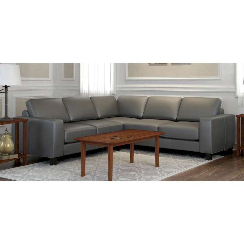 Paulina Top-grain Italian Leather Sectional Sofa