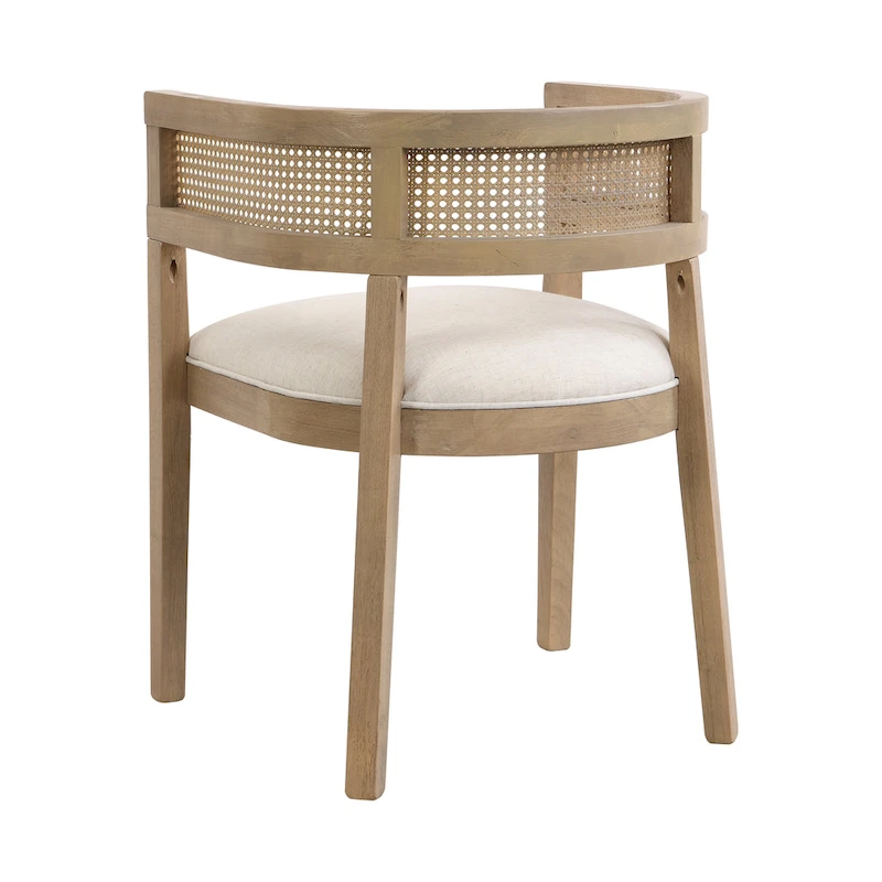 Halea Farmhouse Rubberwood Dining Chairs with Cane Back (Set of 2) by Christopher Knight Home