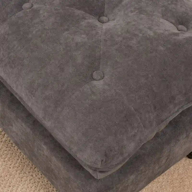 Jeremy Tufted Fabric Ottoman by Christopher Knight Home