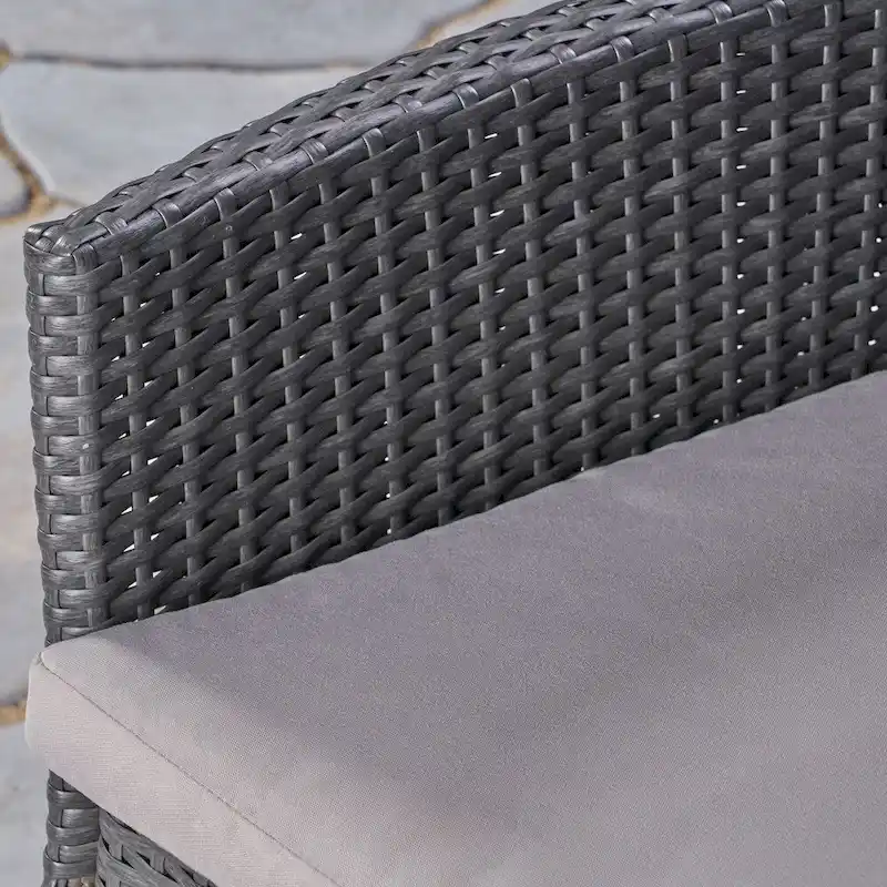 Bruna Outdoor 3 Piece Wood and Wicker Bistro Set by Christopher Knight Home