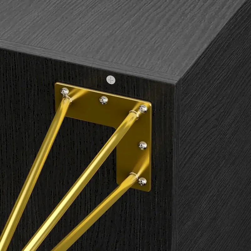 Timechee 23.6 Tall 1 - Drawer Wood Nightstand Metal Legs(1 Piece)