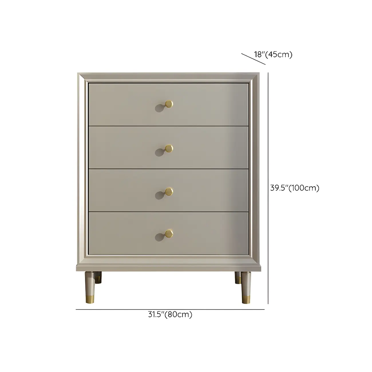 Elegant Off-White Wooden Dressers & Chests with Drawers