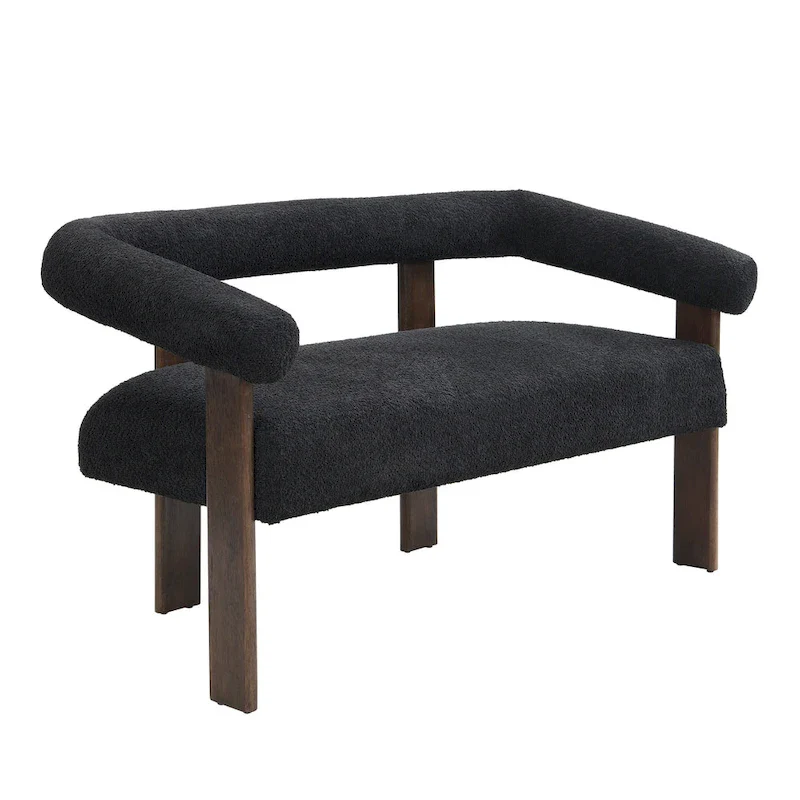 Loft Round armrest loveseat Rubber Wood