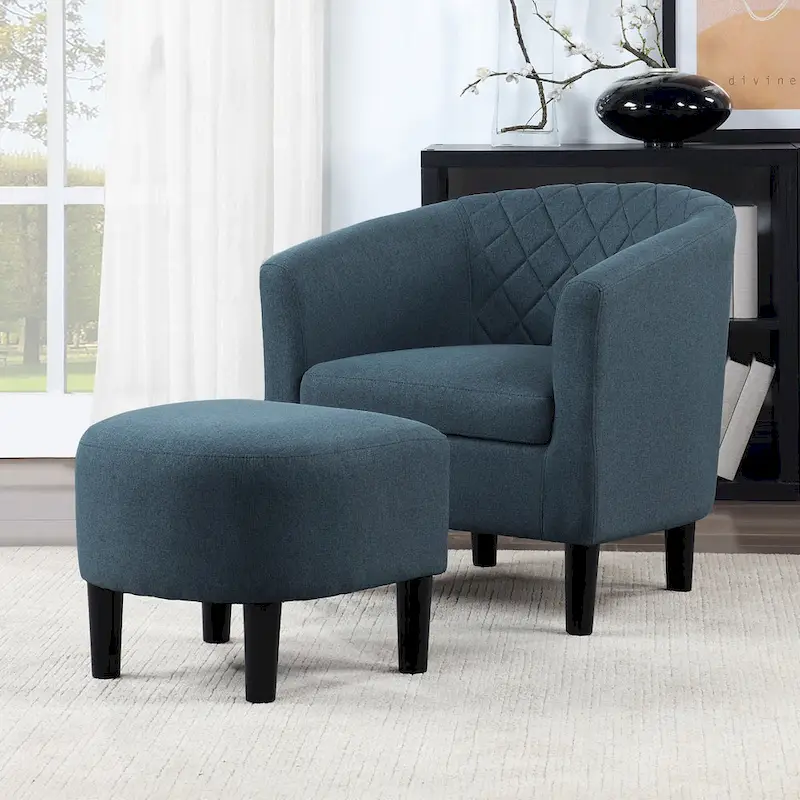 Convenience Concepts Take a Seat Roosevelt Accent Chair with Ottoman