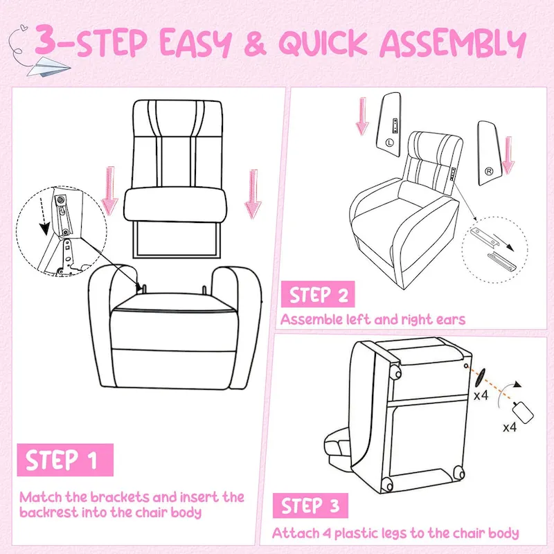 Gymax Kids Recliner Chair Ergonomic Leather Sofa Armchair w/Footrest