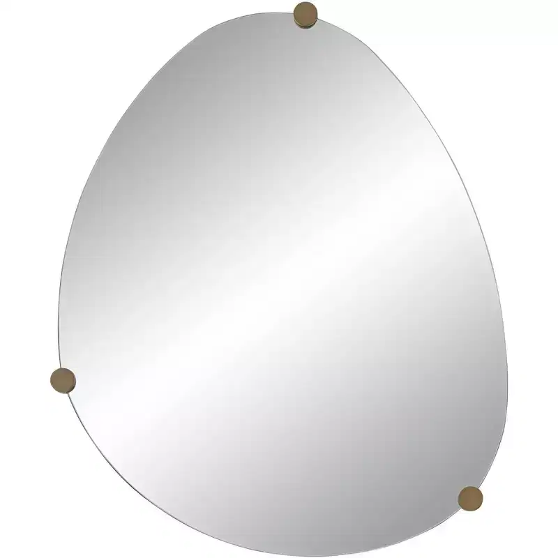 Possini Euro Design Possini Euro Marken 29 x 36 Champagne 3 Knob Wall Mirror