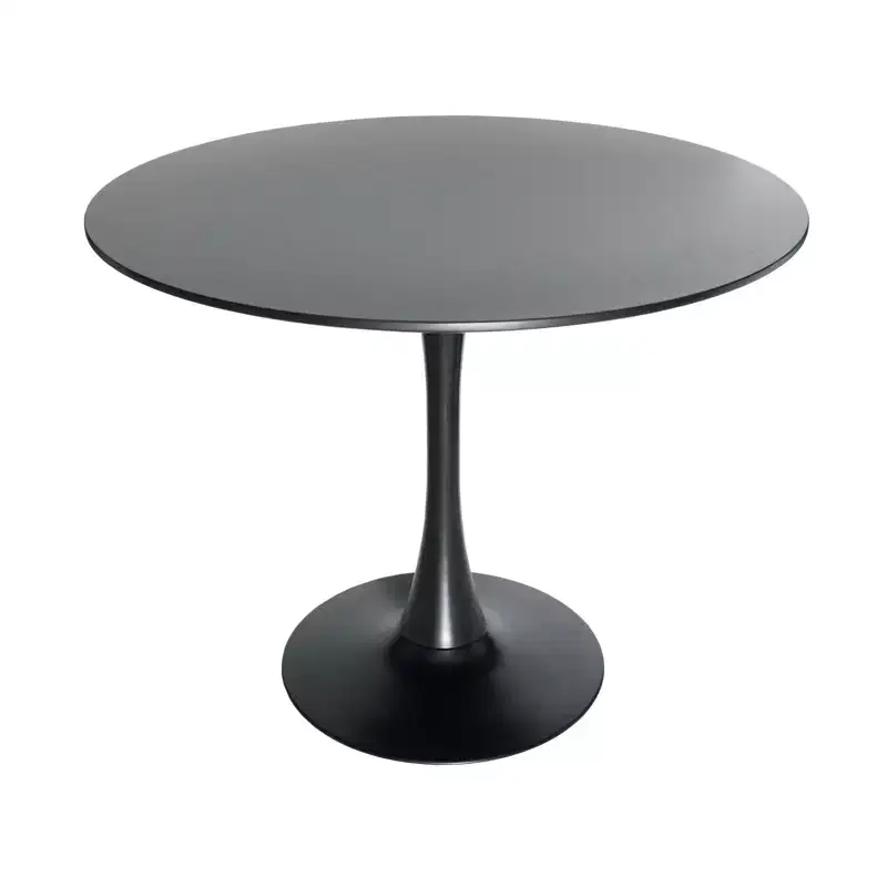 Clear/Transparent 5-Piece Round Dining Set, Pedestal Style, Seats 4