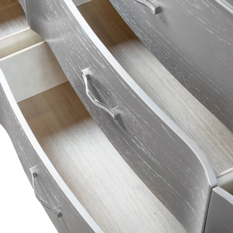 Furniture of America Seabliss Glam Solid Wood 9-Drawer Double Dresser