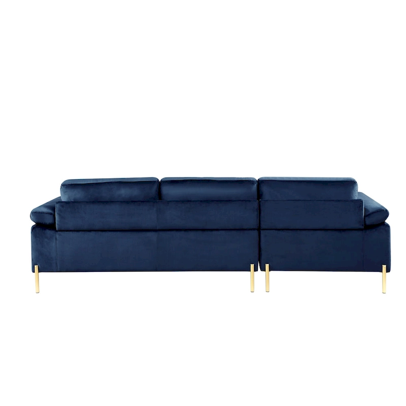 Shannon Velvet Sectional Sofa with Chaise