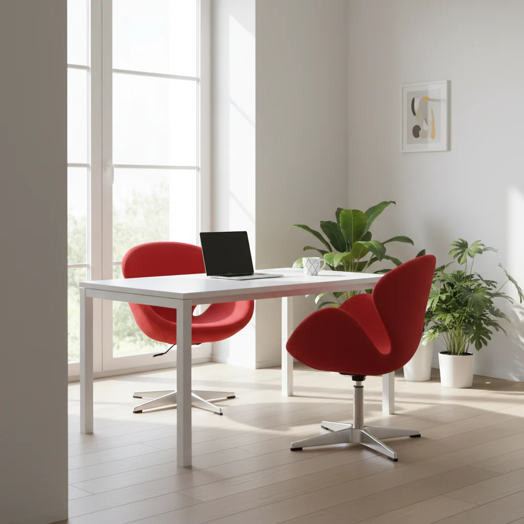 Comfort Chrome Adjustable Swivel Chair (Set of 2)