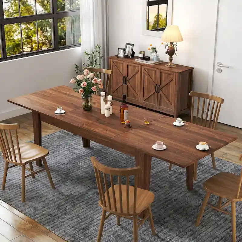 Versatile Extendable Wooden Kitchen Table for Various Occasions