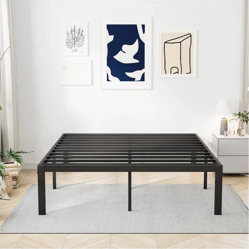 14 Inch Heavy Duty Bed Frame, No Box Spring Needed, Noise Free
