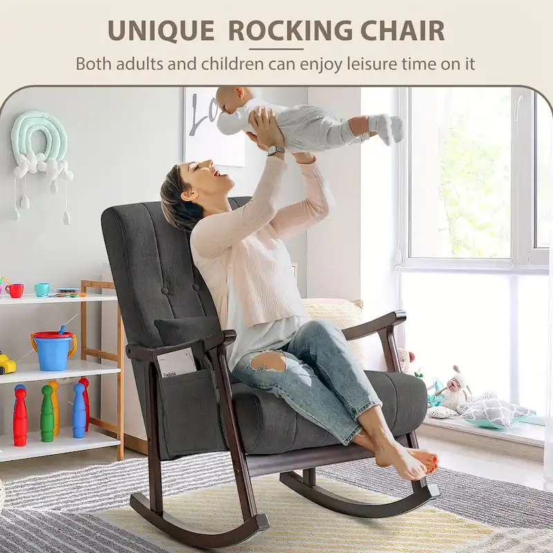Solid Wood Rocking Chair