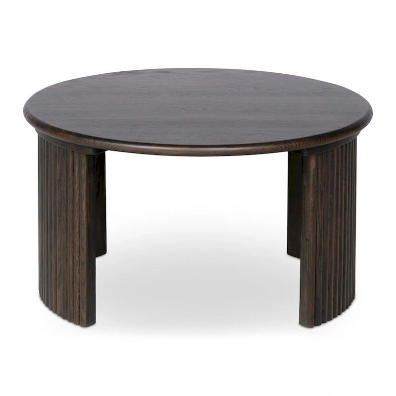 NADAAL STUDIOS Pence, Small Oval Coffee Table, Dark Brown