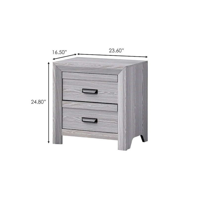 Essa 3 Piece Gray Panel Bedroom Set