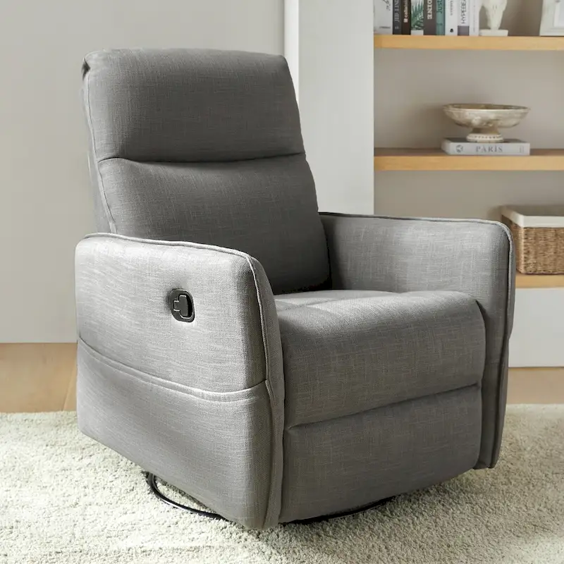 Curtis Rocker Swivel Recliner with Two Side Pockets by HULALA HOME