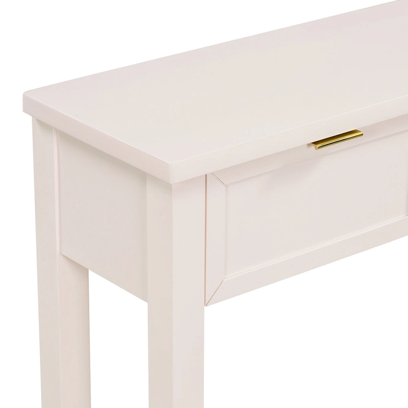 High-Quality Entryway Console Table with 4 Spacious Drawers & 1 Bottom Shelf
