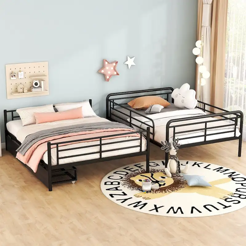 Merax Full XL Over Queen Metal Bunk Bed