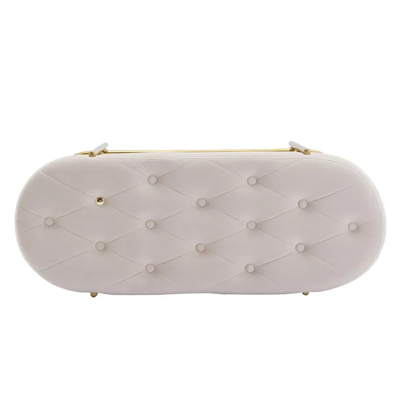 SEYNAR 40 Velvet Upholstered Living Room Bench with Double shoe rack