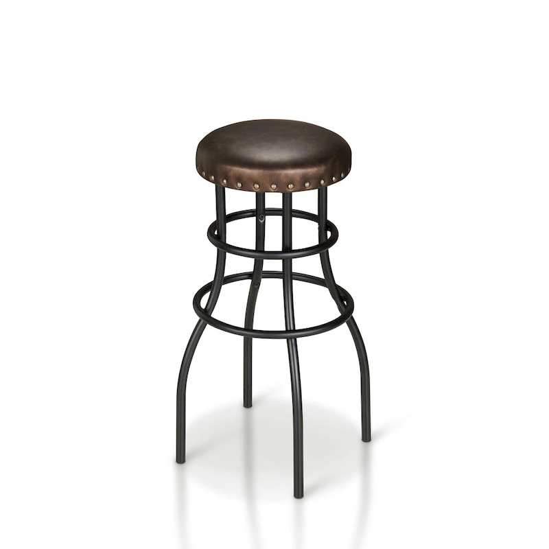Vigo Rustic Bronze Metal Counter Height Barstool by Furniture of America