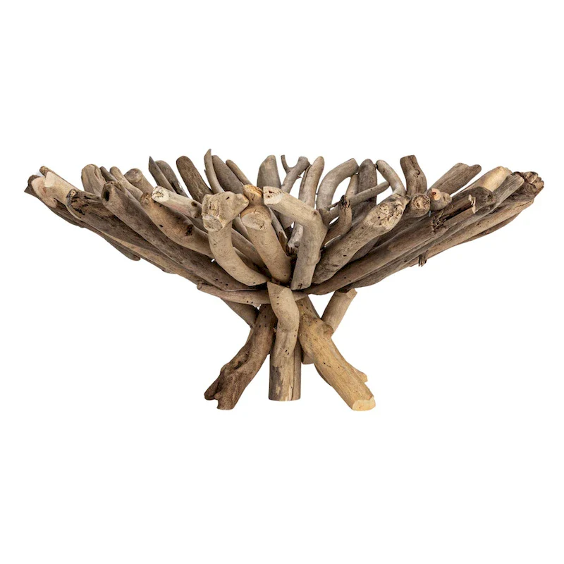 Handmade Driftwood Footed Tray - 18.0 L x 8.0 W x 18.0 H