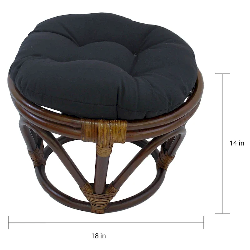 18-inch Footstool with Twill Cushion