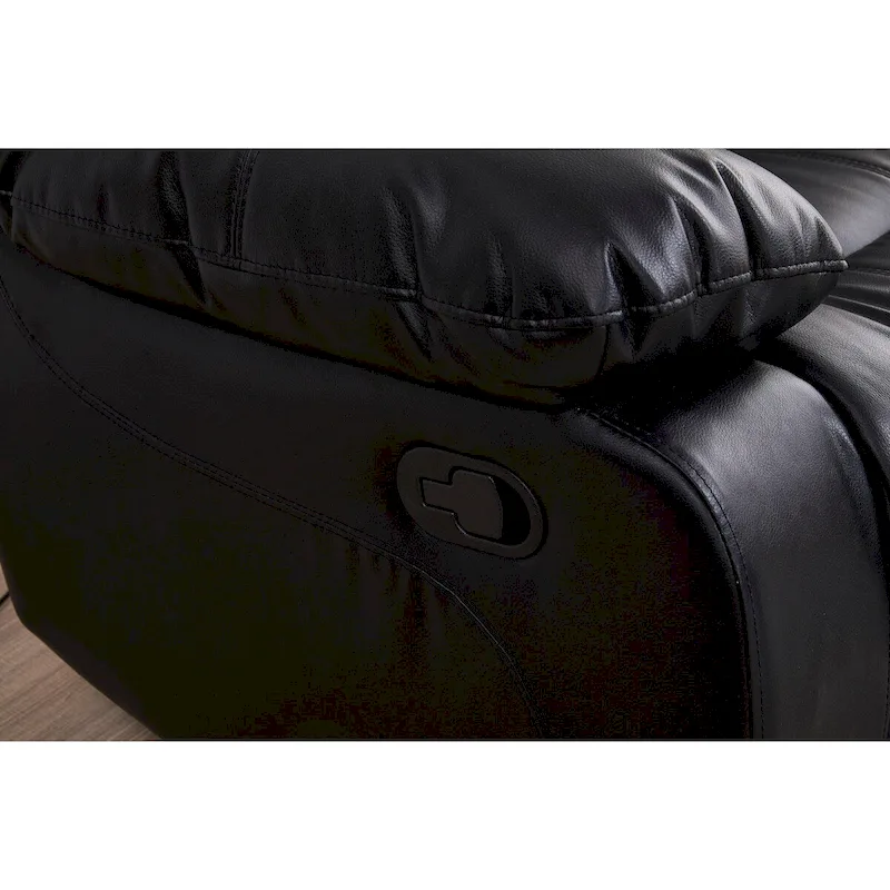 Betsy Furniture 3 Piece Bonded Leather Reclining Living Room Set, Sofa, Loveseat and Glider Chair