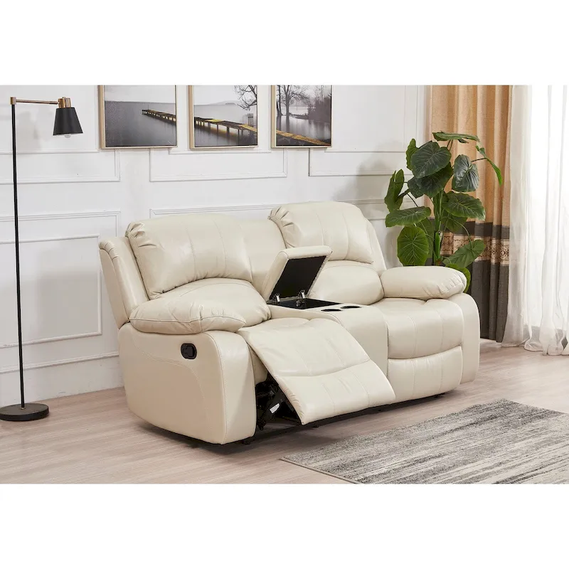 Betsy Furniture 2 Piece Bonded Leather Reclining Living Room Set, Sofa and Loveseat