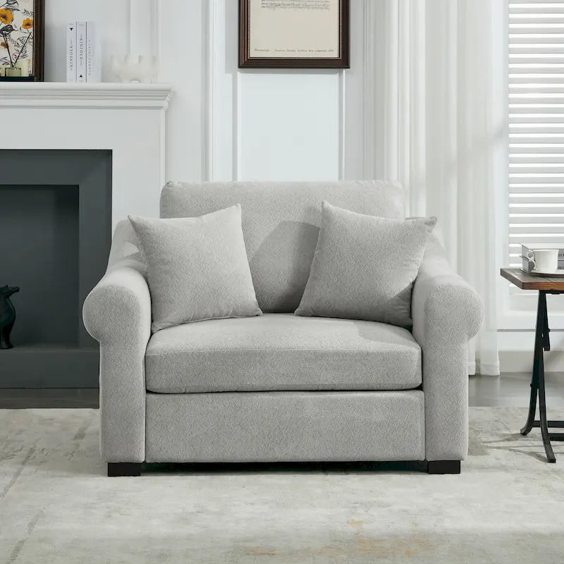 Modern Chenille Oversized Armchair