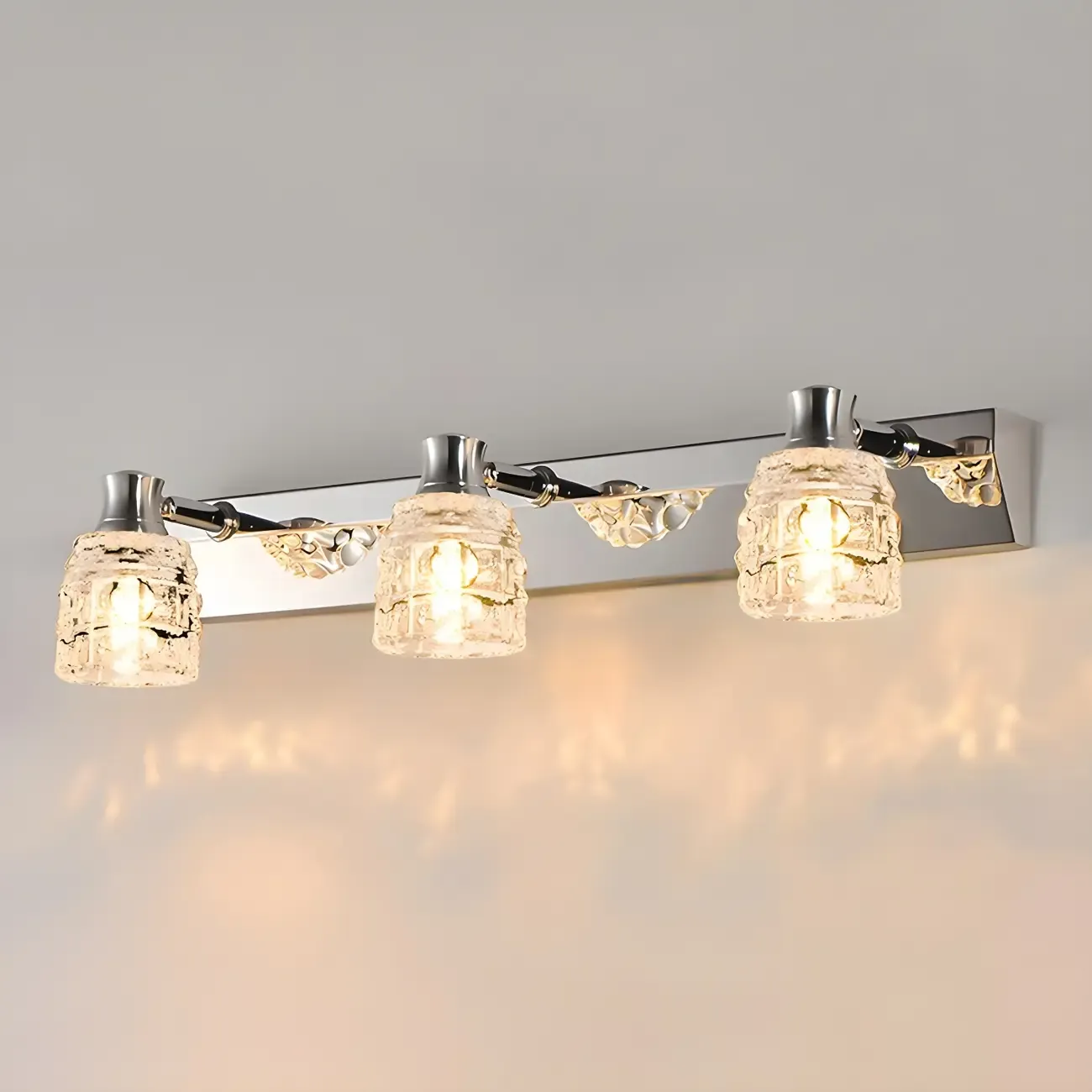 Modern Chrome Crystal Bathroom Vanity Light