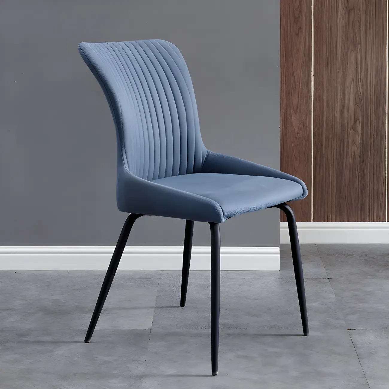 Industrial Dark Gray Armless Kitchen Dining Chairs