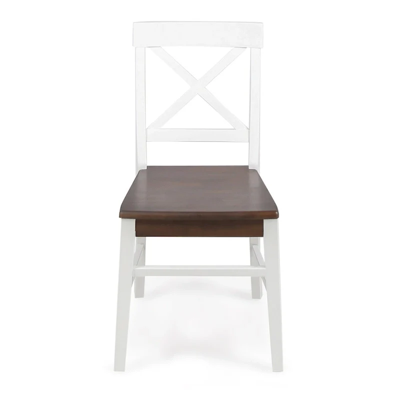 Roshan Farmhouse Acacia Wood Dining Chairs set of 2