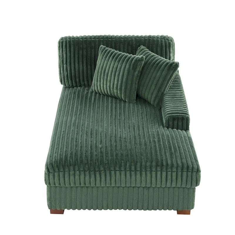 Upholstered Chenille Velvet L Shaped Couch Modular Sofa With Chaise Lounge