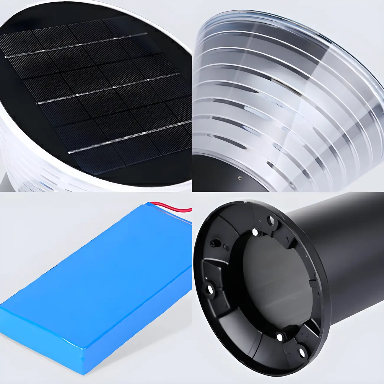 Modern Solar Pillar Conical Metal Landscape Lighting