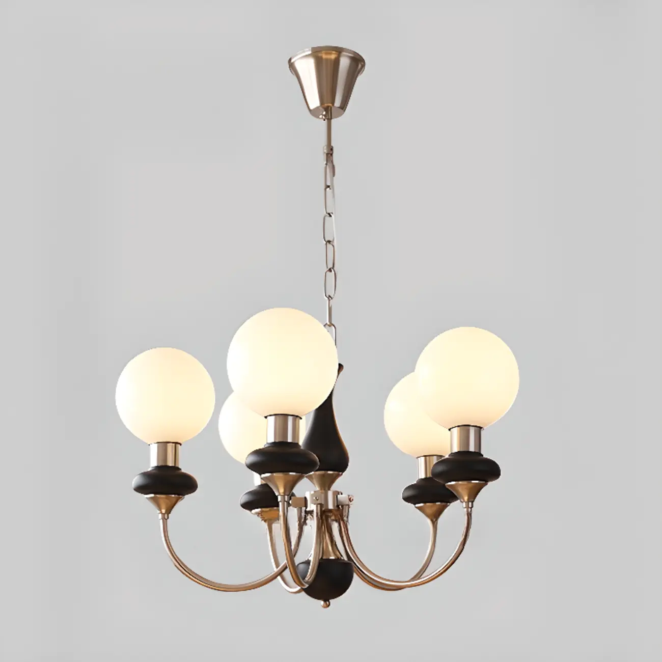 Adjustable Modern Green Globe Chandelier