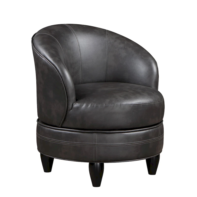 Steve Silver Stella Faux Leather Swivel Accent Chair