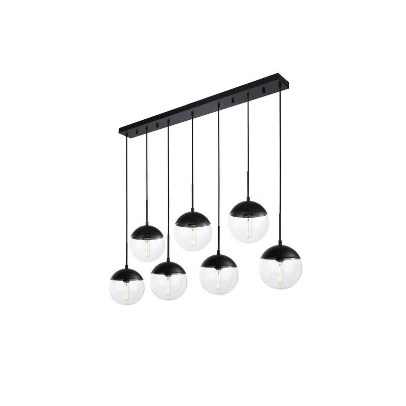 7-Light 54 inch Pendant with Clear Glass