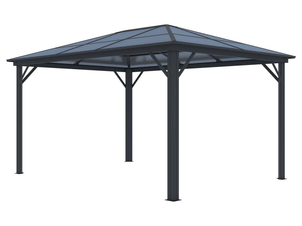 Tonnelle Gazebo Aluminium - Gris anthracite