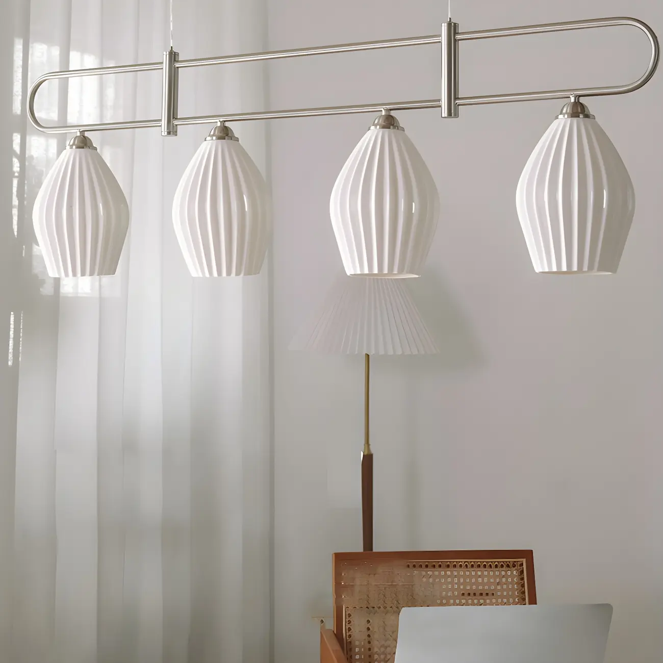 Simple Modern Ceramic Multi-Light Island Pendant Light