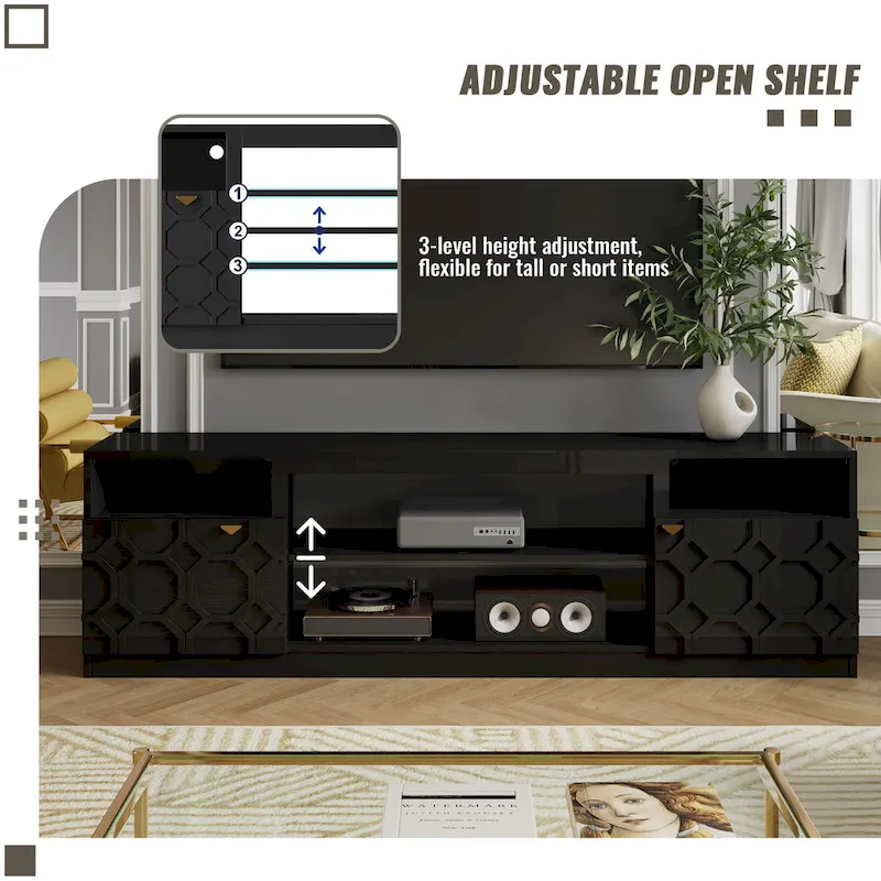 Clihome 70 High Gloss TV Stand