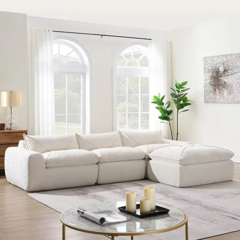 116  Fully Compressed Sofa with High Density Foam,Particle Chenille