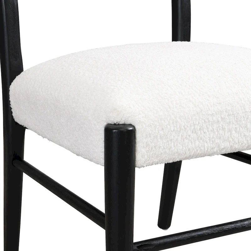 Fescue Fabric and Rubberwood Upholstered Dining Chairs (Set of 2) by Christopher Knight Home