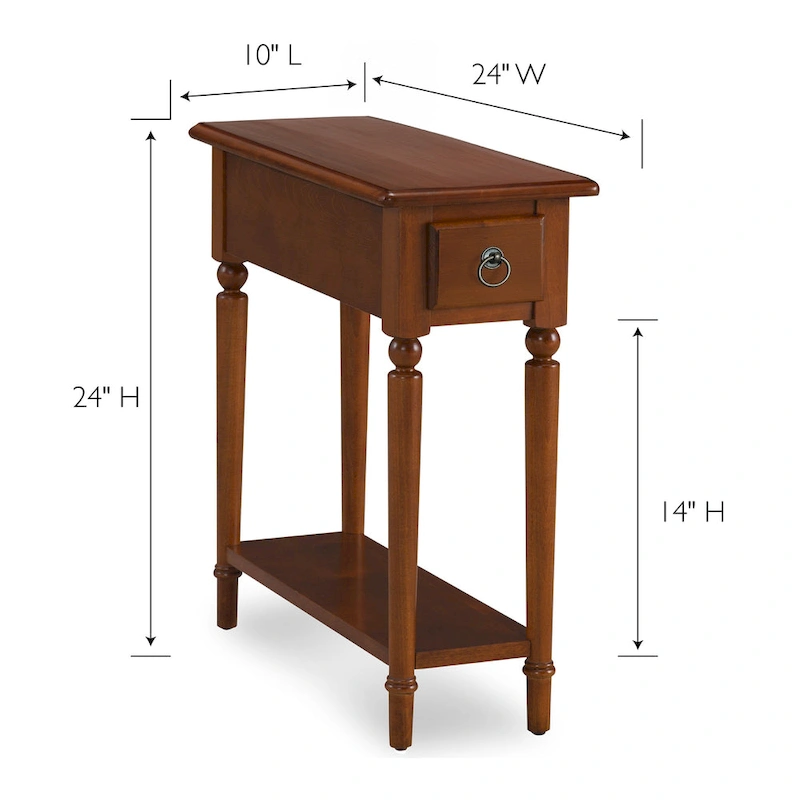 Coastal Chairside Wood Accent Table